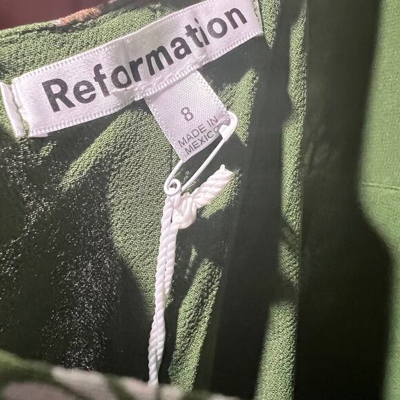 Reformation Womens Persis Floral Minidress Multicolor Size 8 NWT - Picture 8 of 8